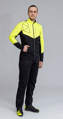 Превью  Куртка лыжная FISCHER Softshell Light Черный/Лимонный